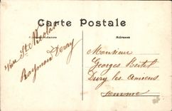 CPA Je pense a vous je vous souris de mon joli bateau fleuri Enfant