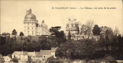 CPA Valencay Indre le chateau vue prise de la prairie 