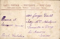 CPA Bonne Annee Homme Fleurs