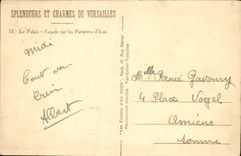 CPA Splendeurs et charmes de Versailles le Palais facade sur les Parterres d'Eau 