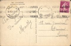 CPA Lourdes Entree du Rosaire 