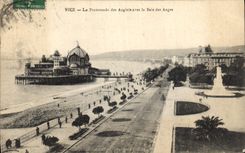 CPA Nice La Promenade des Anglais avec la Baie des Anges 