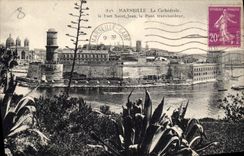 CPA Marseille la Cathedrale le Fort Saint Jean le Pont transbordeur 