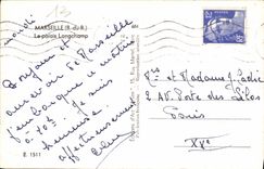 CPA Marseille B du R le palais Longchamp 