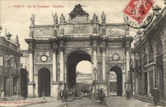 CPA Nancy Arc de Triomphe Rue Here 