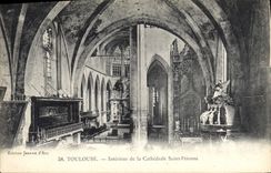 CPA Toulouse Interieur de la Cathedrale Saint Etienne 
