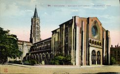 CPA Toulouse Basilique Saint Sernin vue generale nord 