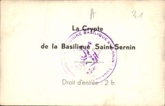 CPA La Crypte de la Basilique Saint Sernin 