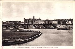 CPA Toulouse Le Pont Neuf La Garonne et la Prairie des Piltres 