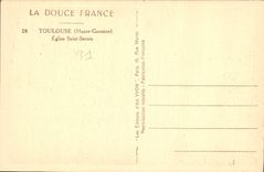 CPA Toulouse Haute Garonne Eglise Saint Sernin 