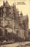 CPA Senlis Oise Jardin de l'Eveche Abside de la Cathedrale 
