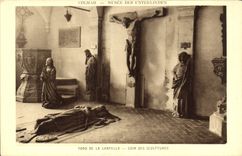 CPA Colmar Musee des Unterlinden Fond de la Chapelle Coin des Sculptures 