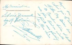 CPA Un mot soudain s'elance et part Et de l'amour c'est le depart Femme