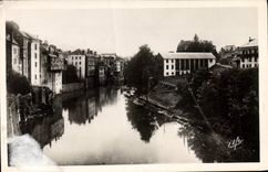 CPA Oloron Sainte Marie Le Gave D'Asfe vu vu Pont en Fer 