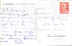 CPA Toulouse La Cathedrale Saint Etienne 
