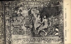 CPA Langeais Tapisserie Tentation 