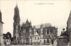 CPA Senlis Oise La Cathedrale 