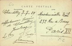 CPA Chateau de Chantilly Vue prise du Parterre 