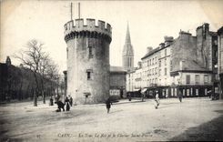 CPA Caen La Tour Le Roi et le Clocher Saint Pierre 