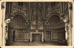 CPA Chateau de Pierrefonds Oise Une des Chambres du Chateau 