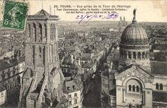 CPA Tours Vue prise de la Tour de l'Horloge 