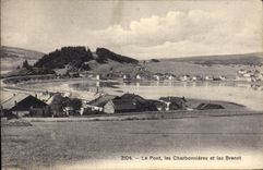 CPA Le Pont les Charbonnieres et lac Brenet 