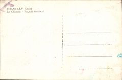 CPA Chantilly Oise le Chateau facade nord est 