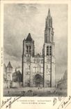 CPA La Cathedrale de Senlis Le grand Portail Hauteur de la fleche 78 metres 