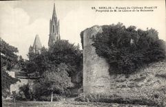 CPA Senlis Ruines du Chateau Henri IV propriete de M le Comte de la Boisserie 