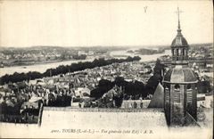CPA Tours I et L vue generale cote est 