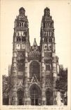CPA Tours I et L la Cathedrale Commencee au IV siecle mise en l'etat actuel de 1170 a 1517 