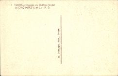 CPA Tours et Douves du Chateau feodal de Cinq Mars I et L 