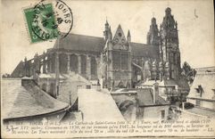 CPA Tours I et L La Cathedrale Saint Gatien tours nef transept nord et abside 