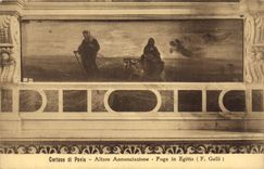 CPA Certosa di Pavia Altare Annunciazione Fuga in Egitto 