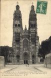 CPA Tours I et L la Cathedrale St Gatien XIi et XVI sieclefut commencee en 1170 et achevee en 1547 