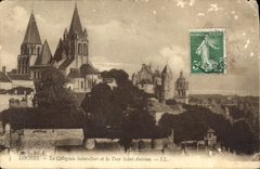 CPA Loches la Collegiale Saint Ours et la Tour Saint Antoine 