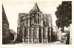 CPA Tours Abside de la Cathedrale 