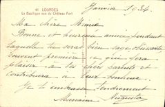 CPA Lourdes la Basilique vue du Chateau Fort 