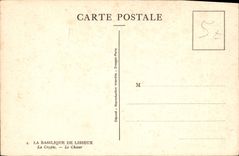 CPA La Basilique de Lisieux la Crypte le Choeur 