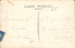 CPA Lourdes Vallee d'Argeles prise du Pic du Jer 