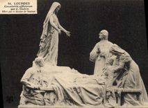 CPA Lourdes Consolatrix afflictorum par J Dechin Offert par le diocese de Gambrai 