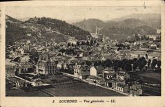 CPA Lourdes vue generale 