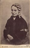 CPA Lourdes portrait authentique de Bernadette Soubirous 