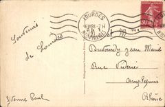 CPA Lourdes vue Plongeante sur l'Esplanade et la Basilique 