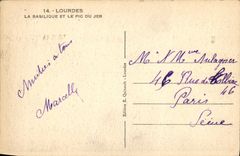 CPA Lourdes la Basilique et le Pic du Jer 