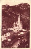 CPA Lourdes la Basilique et le Gave 