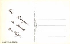 CPA Souvenir de Lourdes Basilique Grotte Apparition 