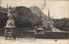 CPA Lourdes la Basilique et le Calvaire Breton 