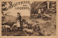CPA Pyrenees Ocean Sainte Bernadette gardant les moutons a Bartres 