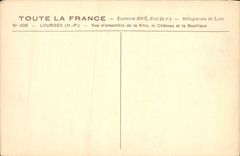 CPA Toute la France Lourdes H P Vue d'ensemble de la Ville le Chateau et la Basilique 